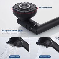 Robinet de cuisine en acier inoxydable à rotation 1080 degrés, structure robotique, mitigeur d'eau chaude et froide pour lavabo de salle de bain