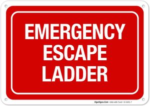 Panneaux d'échelle de secours d'urgence, marqueurs d'évacuation de sécurité pour les immeubles de grande hauteur, les appartements et les installations industrielles. - Product Image 2