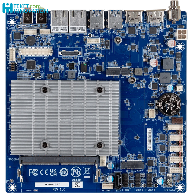 For Gigabyte GigaIPC ITXL-N150B Thin Mini-ITX Motherboard Intel Processor N150 TDP 6W DDR5 16GB COM SATA USB HDI Onboard TPM2.0