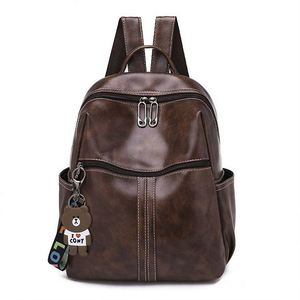 Free Sample wholesale designer black college cute women leather <b>school</b> <b>backpack</b> fashion - Product Image 2