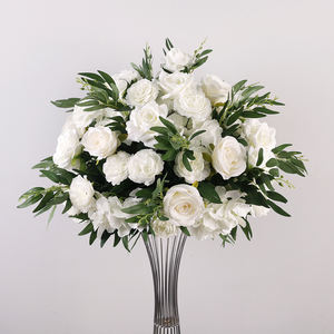 ลูกบอลดอกไม้ประดิษฐ์ขนาดใหญ่แบบกำหนดเอง ดอกกุหลาบผ้าไหมสีสันฤดูใบไม้ร่วง จัดแต่งสไตล์งานแต่งงาน ของตกแต่งโต๊ะกลาง และของตกแต่งโต๊ะ - Product Image 2