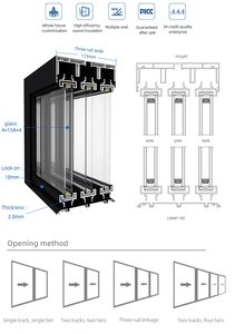 Eloyd, diseño moderno, apilador de doble acristalamiento, puertas corredizas de aluminio <span class=keywords><strong>para</strong></span> patio, ventanas y puertas panorámicas exteriores comerciales, Australia - Product Image 3