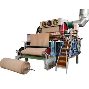 1575mm 3 TPD Small Waste Cardboard Carton Scrap Paper Recycling Machine For Original Color Toilet Paper