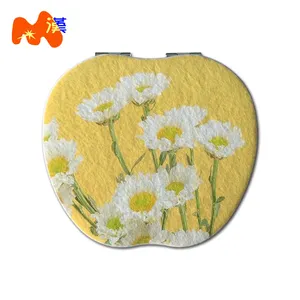 Wholesale School Fashion Portable Plush Touch Cute Handheld Small Pink Mirror Personalized Girls' Makeup Gifts Promotional Items