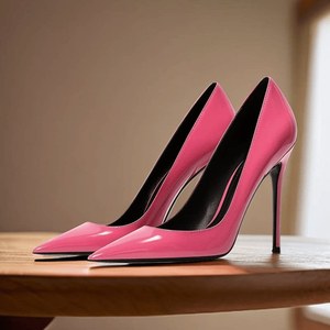 Scarpe con Tacco a Spillo e Punta Affusolata per Donna, Calzature da Ufficio e Pendolarismo, <span class=keywords><strong>Rosso</strong></span> Rosa e Grigio Elefante - Product Image 2