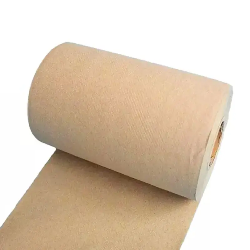 Großhandels preis Küchen rolle 1ply ungebleichte Kraft Industrial Recycled Pulp Papier tuch Jumbo Roll