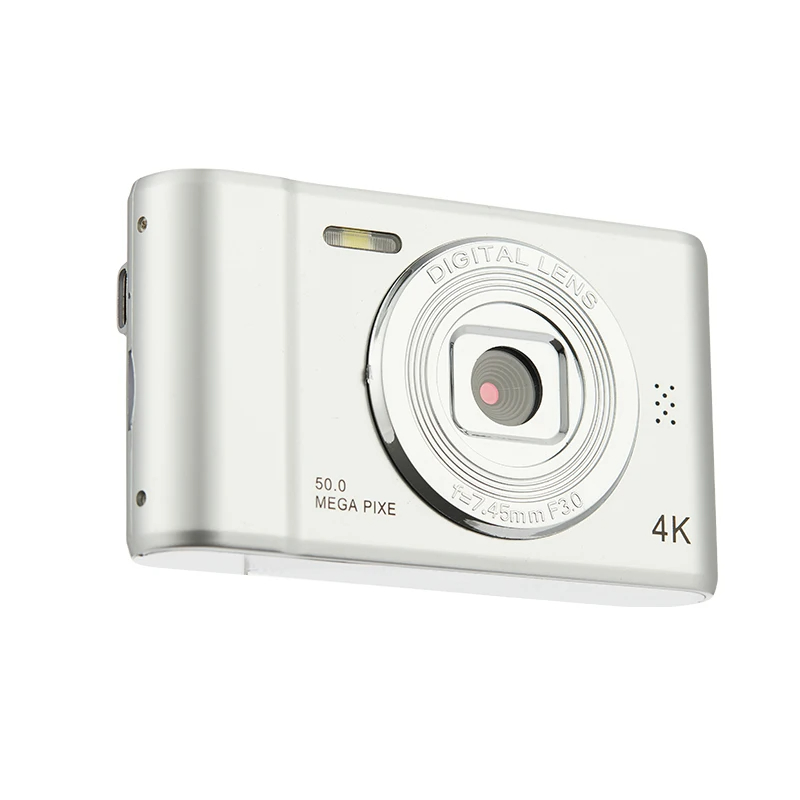 Fotocamera digitale 4K da 50 megapixel HD fotografia Selfie da viaggio Camara da 2.4 pollici schermo Entry-Level per bambini Campus Selfie Mini telecamera retrò