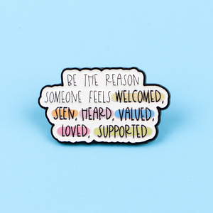 Spilla smaltata con citazioni e scritta 'BE THE REASON', distintivo da risvolto per zaino, accessori per abbigliamento, gioielli di moda, regali per amici - Product Image 2