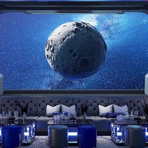 Tecnología orientada al fondo del planeta cósmico decoración papel tapiz pegatina papel de pared 3D - Product Image 4