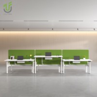 IULTRA Smart Electric Debout Bureau Sans Fil Chargement Pad App Intégration Double Moteur Verre Trempé Design Moderne Style Noir