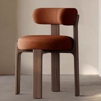 Chaise de salle à manger moderne en bois massif avec dossier rembourré en frêne blanc, légère, pour la maison et les salons