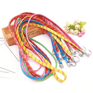 Cuerda de látex para equipaje de 1,5 metros con ganchos, correas elásticas para motocicletas y vehículos eléctricos, cuerda de sujeción plana. - Product Image 1