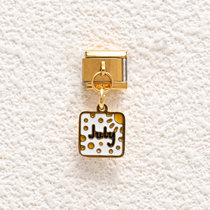 Italian Stainless Steel Modular Charm Bracelet Gold Month Series DIY Jewelry Set Unisex Gift - Product Image 3