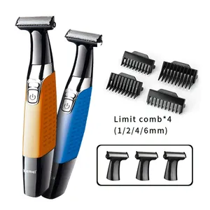 Usb Electric Hair Trimmer Rechargeable Shaver Razor Kemei Km-427 Led  Digital Display Cordless Adjustable Clipper