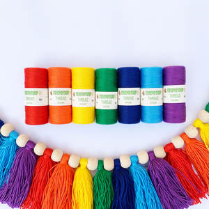 1mm 6 Strand <span class=keywords><strong>Macramé</strong></span> Cordon Coton Corde Artisanat Broderie à la Main Bracelets d'Amitié <span class=keywords><strong>Kit</strong></span> de Fabrication de Collier Point de Croix - Product Image 4