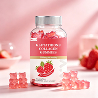 Complément alimentaire en gommes pour la beauté personnalisée, soin éclaircissant de la peau, antioxydant, anti-âge, saveur fraise, glutathion, collagène