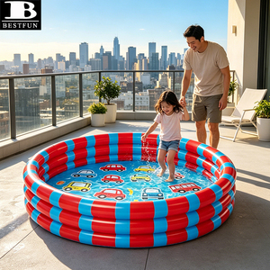 Piscina Inflable Ecológica para Niños, Piscina Redonda con Diseño, Piscina Elevada para Niños, <span class=keywords><strong>Centro</strong></span> de Juegos Acuáticos para Verano al Aire Libre - Product Image 3