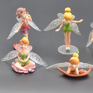 Bonito lindo Acessório Brinquedo de Presente!! Jardim Pequenas Pessoas 1 Terrário Em Miniatura conjunto de Fadas 6 mini fada anjo figurines dança