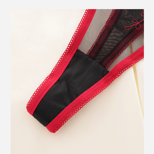 Wholesale Women Underwire Lace Bra Thong 2-Piece <b>Set</b> 3D Embroidered Breathable Thin Sheer Mesh <b>Sexy</b> Lingerie <b>Set</b> - Product Image 5