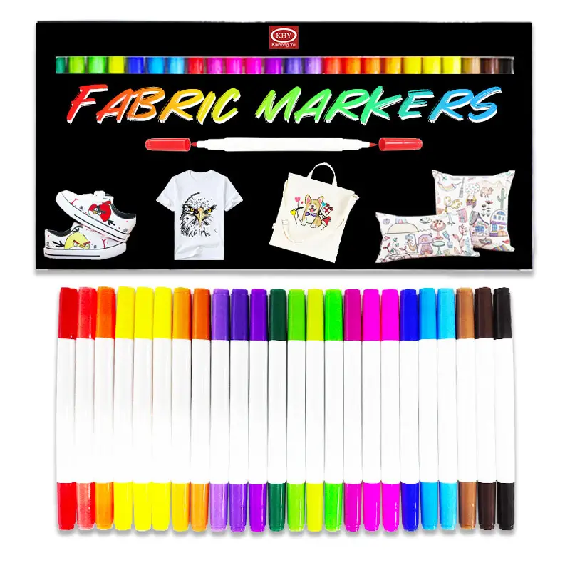 KHY Hot Sale Textile Shoe Kit Spray Painting Colours Permanent For Kids Color Custom Leather 3D Fabric Acrylic Paint Sets