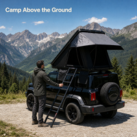 Outdoor Camping Hartschalen-Dachzelt für 2-3 Personen Dreieckszelt Auto-Dachzelt Aluminium-Klappzelt für Autodach