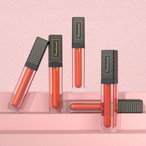 Tubos de brillo de labios transparentes cuadrados de etiqueta privada personalizada Tubo cosmético de aceite de labios vacío único Embalaje Lápiz labial de género de plástico - Product Image 2