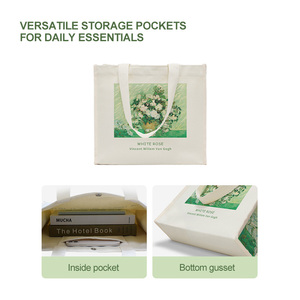 Sac fourre-tout en toile de coton biologique, sac de shopping écologique de qualité supérieure pour les marques durables - Product Image 3
