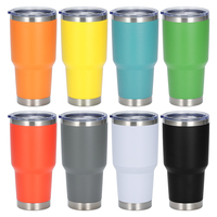 Mug à café isotherme à double paroi en acier inoxydable de 30 oz avec revêtement en céramique sans BPA, tasse de bureau pour cadeau d'affaires