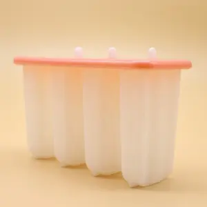 Moules à sucettes de glace en plastique, 4 pièces, de qualité alimentaire et populaire pour enfants, bricolage de glace