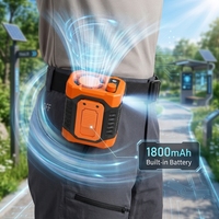 Ventilateur portable sans pales 3000 mAh rechargeable, haute vitesse, pour sport et extérieur, à clipser sur la taille