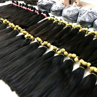 Rambut Manusia Yaki Grosir Pabrik, Bundel Rambut, Bundel Rambut Lurus Keriting untuk Kepang