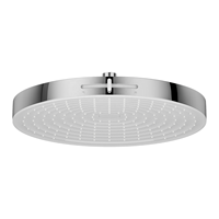 Douche suspendue minimaliste 3-en-1 pour la vente en gros B2B, avec panneau de 12 pouces et pommeau de douche rond aux fonctions pluie, cascade et brume
