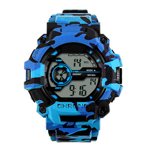 Personalizado masculino muñeca de lujo mano <span class=keywords><strong>cronómetro</strong></span> camuflaje muñeca hombres deporte electrónico reloj digital - Product Image 1