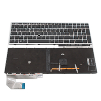 Nouveau Clavier d'Ordinateur Portable Rétroéclairé pour HP Elitebook 840 G5 846 G5 840 G6, Cadre Argenté avec TrackPoint, Disposition Française (FR)