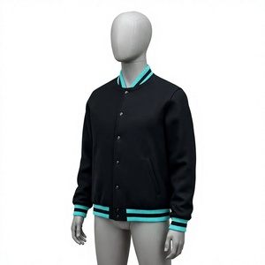 Blousons universitaires pour hommes de haute qualité 2026, 100 % laine, pour l'hiver, design personnalisé, couleur unie, en vente - Product Image 2