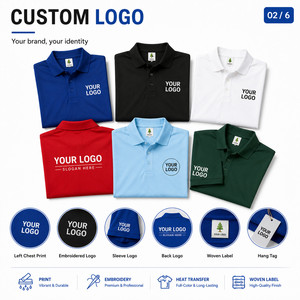 Polo Personalizado con Logotipo, 200G, para Hombre y Mujer, 100% Poliéster, Secado Rápido, Transpirable, Uniforme de Golf, Venta al Por Mayor, Azul Rey - Product Image 2
