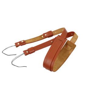 Camera Shoulder Strap Brown Cowhide Leather Vintage Artistic Style Double Protection Shockproof 8Kg Load Capacity - Product Image 5
