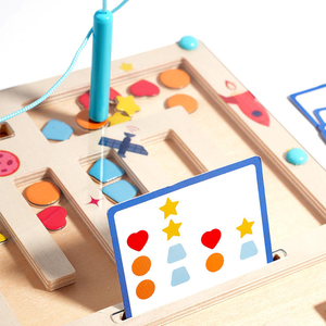 EN71 Kid đồ chơi tự kỷ câu đố mê cung trò chơi hội đồng quản trị mầm non học tập hoạt động tư duy logic Montessori giáo dục đồ chơi bằng gỗ - Product Image 3