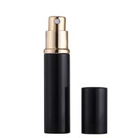 Venta al por Mayor de Botellas de Perfume Vacías de Vidrio Negro Reciclable de Lujo de 3 ml, 5 ml y 10 ml, Atomizador Recargable, Caja de Regalo, Serigrafía