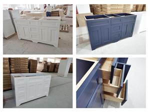 Gabinetes de <span class=keywords><strong>cocina</strong></span> de estilo americano modulares modernos con puerta de abedul, caja de madera contrachapada directa de fábrica, bisagra de <span class=keywords><strong>encimera</strong></span> de mármol, tobogán de cajón - Product Image 4