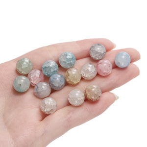 Cuentas de vidrio redondas de 10 mm teñidas con tinta para hacer pulseras DIY, cuentas sueltas para la creación de joyería, verano 2024, origen Yiwu - Product Image 3