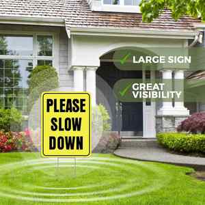 High Visibility Outdoor Yard Signs <b>Custom</b> Print Waterproof for Lawn Roadside Traffic Safety Warning Signage - Product Image 3
