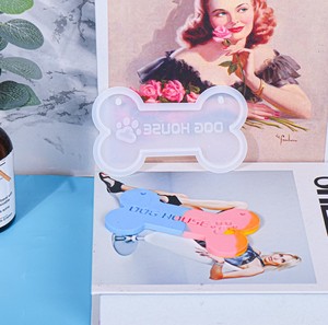 C-0549 DIY सिलिकॉन हड्डी टैग के लिए मोल्ड कुत्ते हड्डी पत्र मोल्ड राल शिल्प - Product Image 4