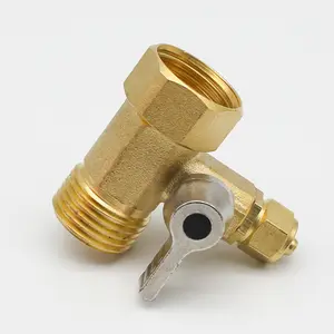 for RO UF Filter Parts Three Way Ball Valve High Quality Brass Material 3/8 Water purifier accessories valves