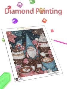 Chenistory Kim Cương Tranh Món Quà Giáng Sinh Chuột Đầy Đủ Vòng Thêu Hoàn Chỉnh Kit Trang Trí Nội Thất - Product Image 2