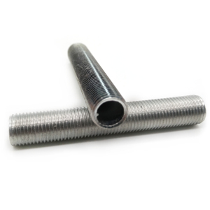 Barra Filettata Acme <span class=keywords><strong>DIN</strong></span> <span class=keywords><strong>975</strong></span>, Barra Filettata Cava Zincata, Doppio Bullone CNC M10 12mm 8mm UNC A2, Inserti Filettati in Acciaio Inox M6 - Product Image 2
