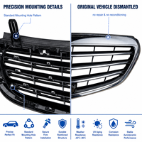 Calandre avant pour Mercedes Benz Classe E W212, barre chromée, grille noire, remplacement 2009-2016 E200 E250 E350, ajustement direct approuvé
