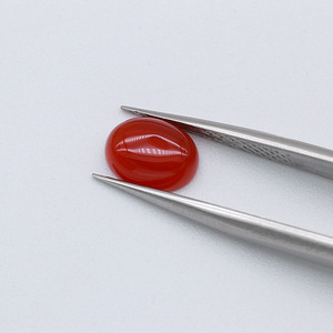 Cabujones Ovalados de Ágata Roja Natural, Piedras Sueltas Pulimentadas para Colgantes y Anillos, Cuentas de Ágata Roja a Granel, <span class=keywords><strong>Calcedonia</strong></span> - Product Image 5