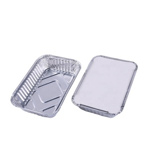 Heavy Duty Disposable <strong>Foil</strong> Baking Tray/pan for <strong>Food</strong> Cooking Rectangle Aluminum <strong>Foil</strong> <strong>Food</strong> <strong>Container</strong> with Plastic Lid - Product Image 4