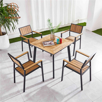 Luxueux tulipe table et chaise ensemble de 4 tables de dîner ensemble restaurant français hôtel meubles de jardin patio chaises de jardin en plein air